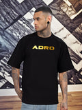 ADRO Graphic Printed Drop-Shoulder Sleeves Cotton Oversized T-shirt