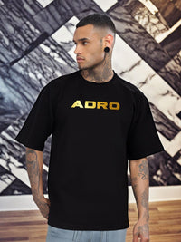 ADRO Graphic Printed Drop-Shoulder Sleeves Cotton Oversized T-shirt