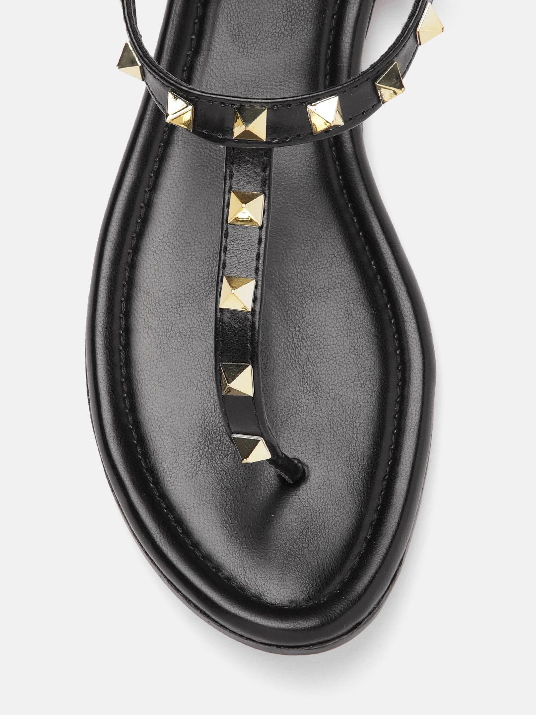 Lino Perros Women Studded T-Strap Flats