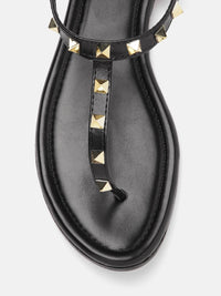 Lino Perros Women Studded T-Strap Flats