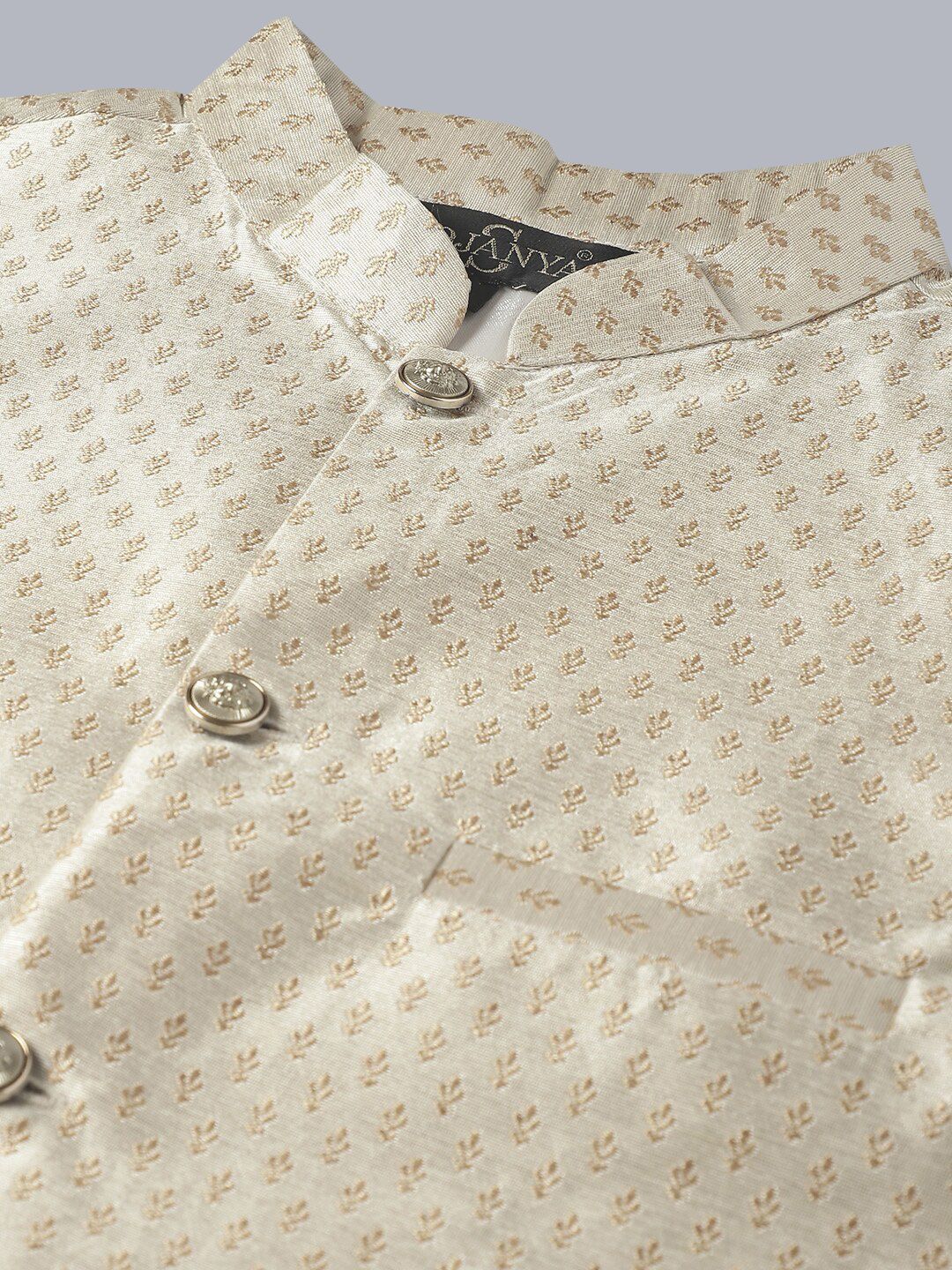 SOJANYA Men Ethnic Motifs Embroidered Pure Cotton Kurta With Churidar & Nehru Kurta
