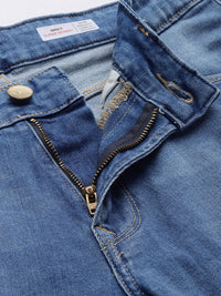 SPYKAR Men Blue Super Skinny Slim Fit Low-Rise Tapered Leg Light Fade Stretchable Jeans