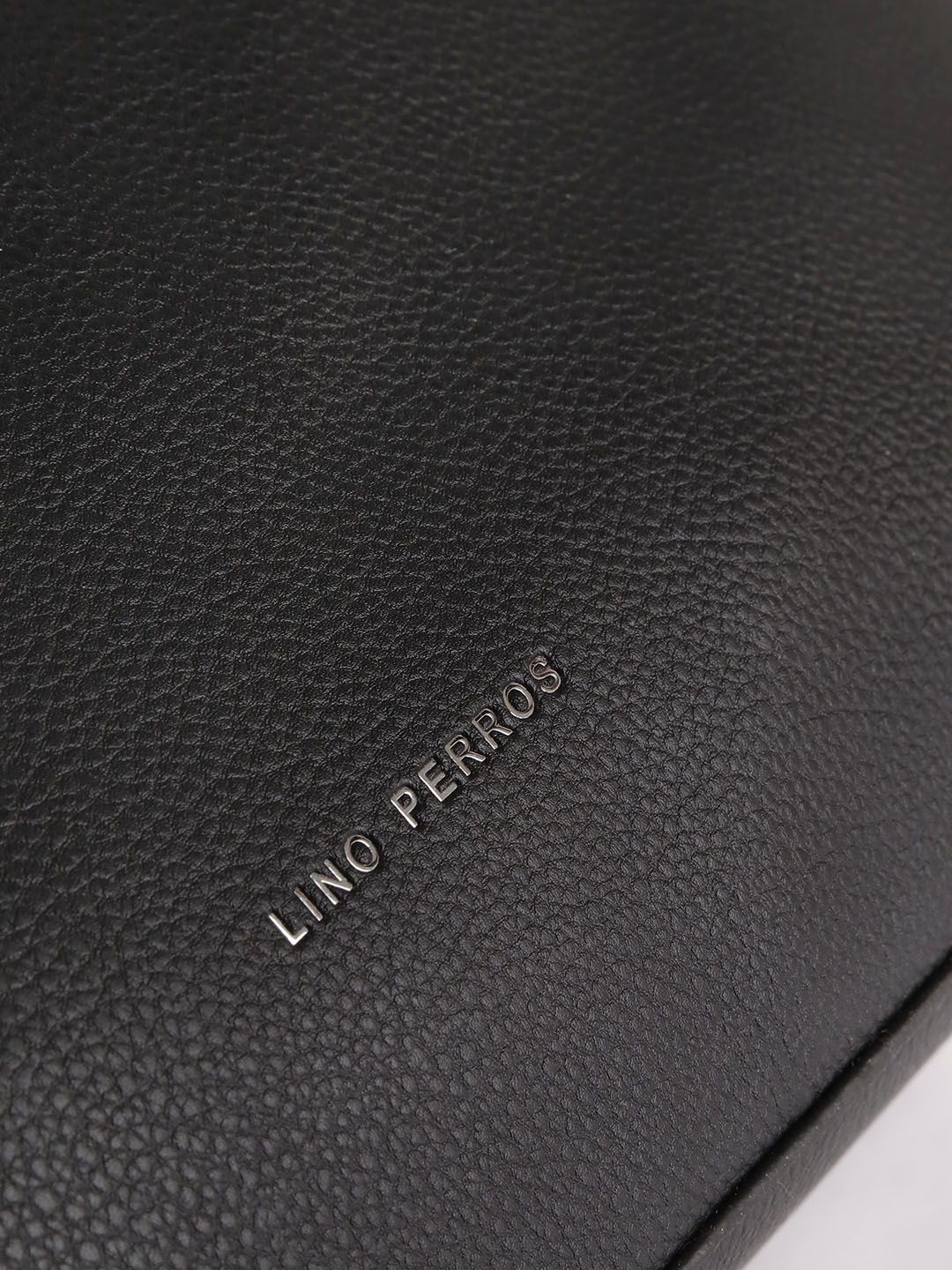 Lino Perros Black Solid Handheld Bag