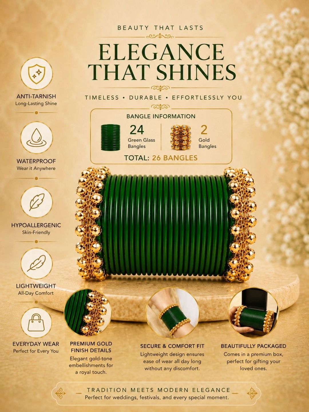 PANASH Gold-Plated Bangle