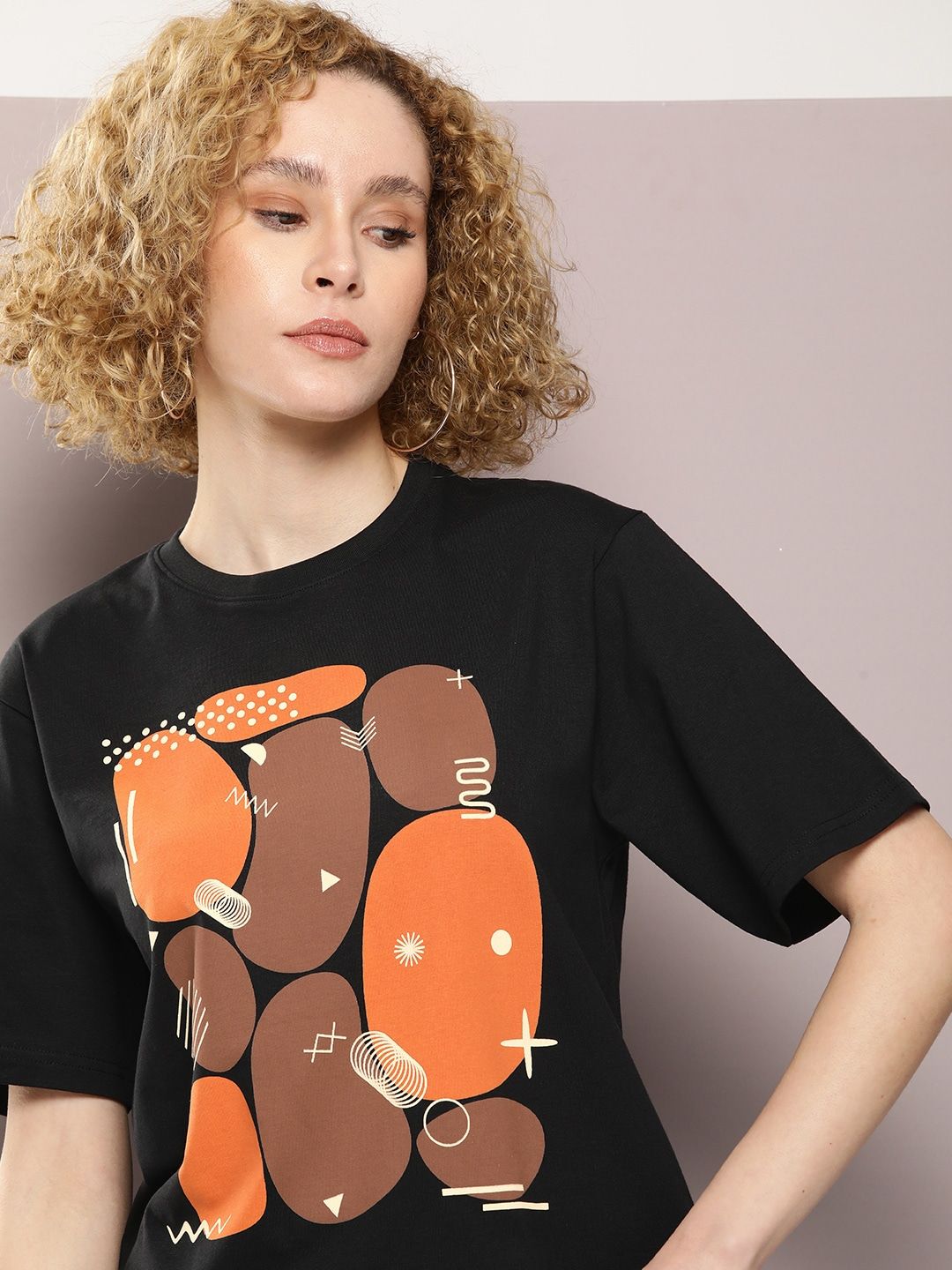 DILLINGER Graphic Printed Oversized Pure Cotton T-shirt