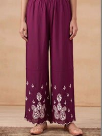 House of Chikankari Women Ethnic Motifs Embroidered Regular Thread Work Kurta with Palazzos