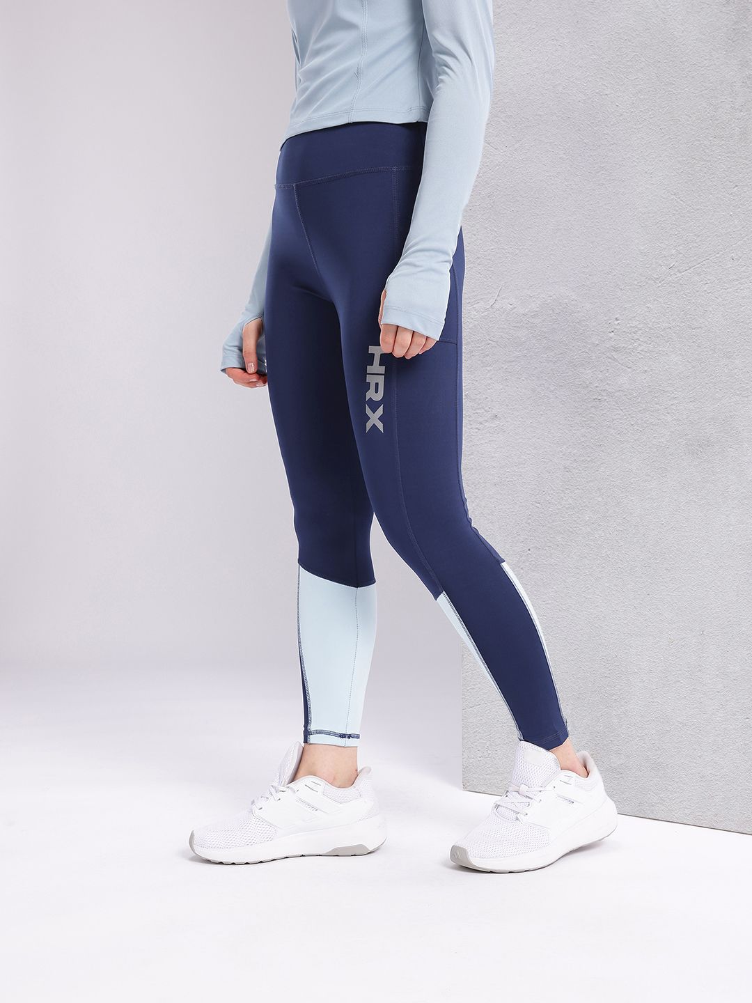 HRX by Hrithik Roshan Women Colourblock Rapid-Dry Running Tights