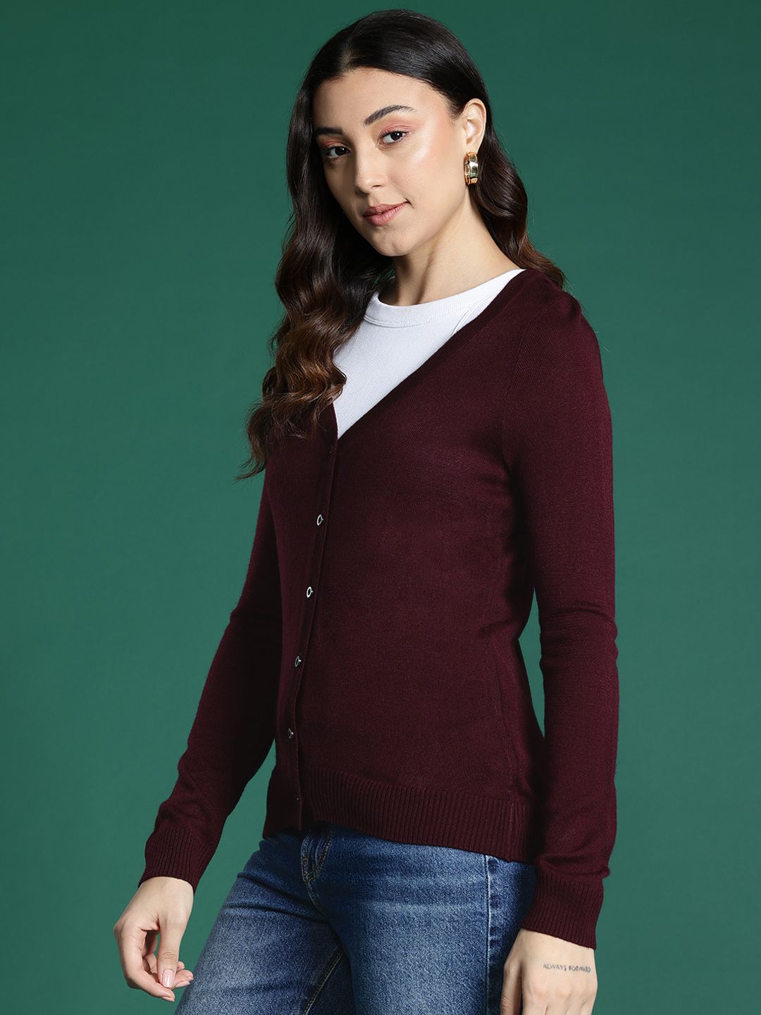 DressBerry Knitted Longline Acrylic Cardigan Sweater