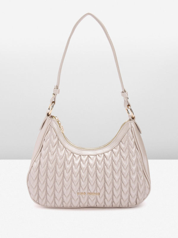 Lino Perros Structured Baguette Heart Quilted Bag