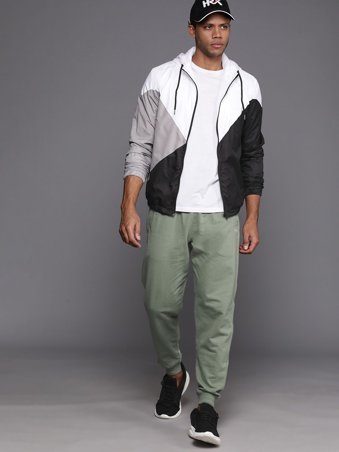 HRX by Hrithik Roshan Colourblocked Hooded Tailored Jacket