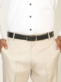 Teakwood Leathers Men Textured Leather Reversible Formal Belt