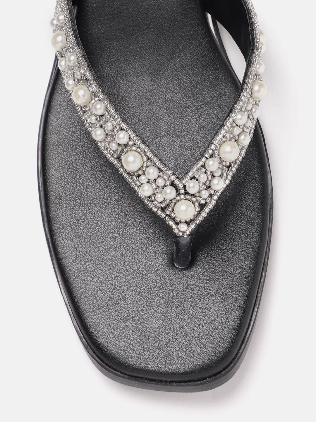 Lino Perros Women Embellished Open Toe Flats
