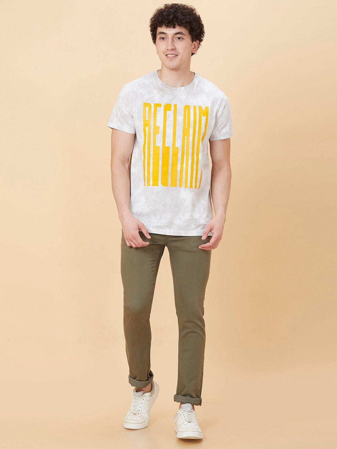 Being Human Typography Printed Cotton Round Neck T-shirt
