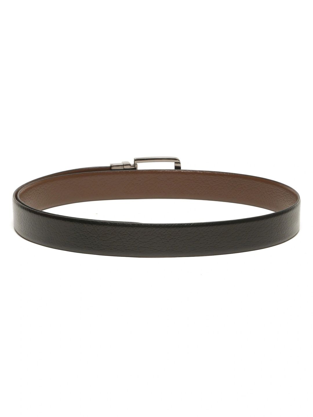 Teakwood Leathers Men Textured Leather Reversible Formal Belt