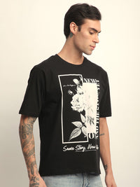 Difference Of Opinion Men Short Sleeve Oversized Crew Neck Printed Tshirt