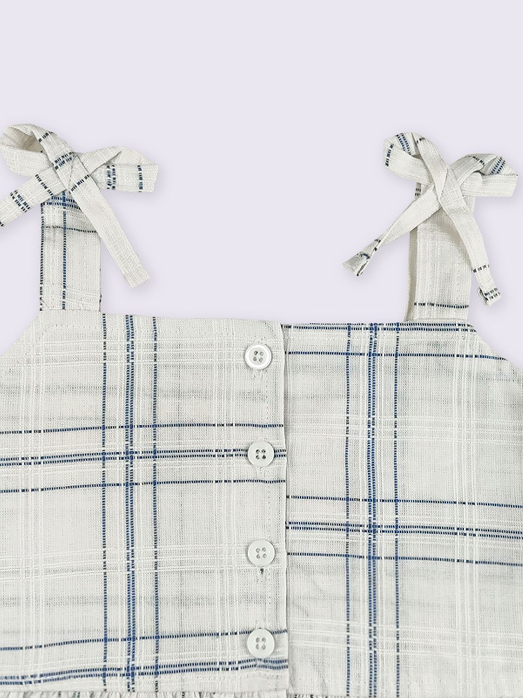 Moms Love Infant Girls Cotton Checked Top with Shorts