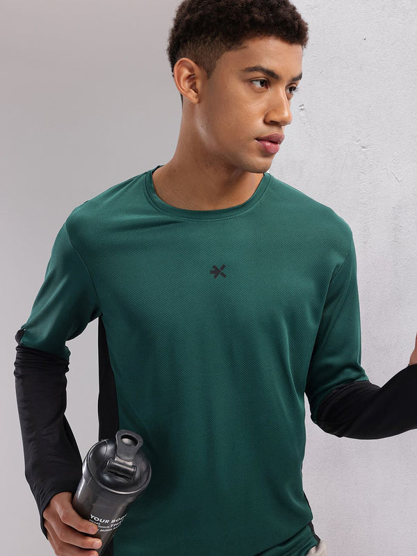 HRX by Hrithik Roshan Colourblocked Sleeves Rapid-Dry Running T-shirt
