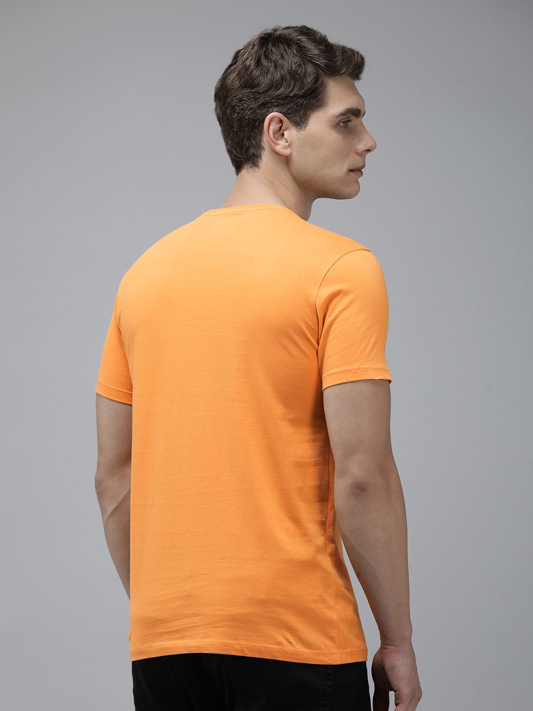 SPYKAR Typography Printed Pure Cotton Slim Fit T-shirt