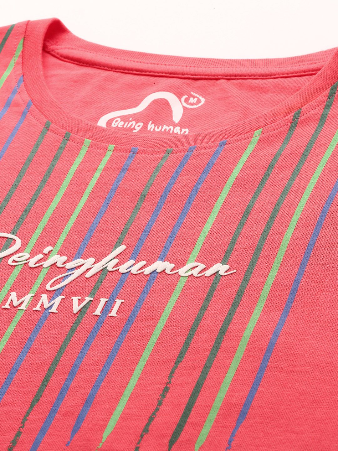 Being Human Typography Printed Pure Cotton T-shirt