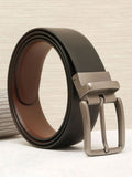 Teakwood Leathers Men Textured Leather Reversible Formal Belt