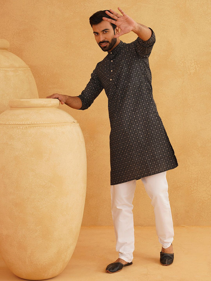 SOJANYA Rekaan Tenunan Kurta Linen Kapas Biasa Dengan Piyama