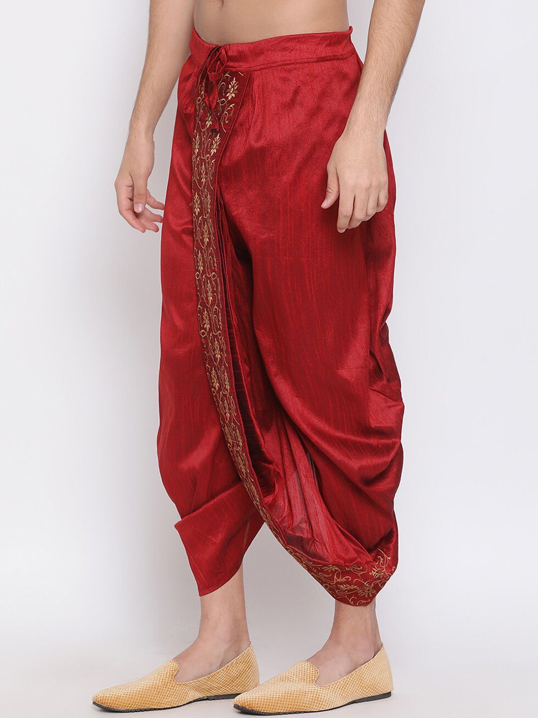 VASTRAMAY By Vastramay Men Relaxed-Fit Embroidered Ethnic Dhoti Pant