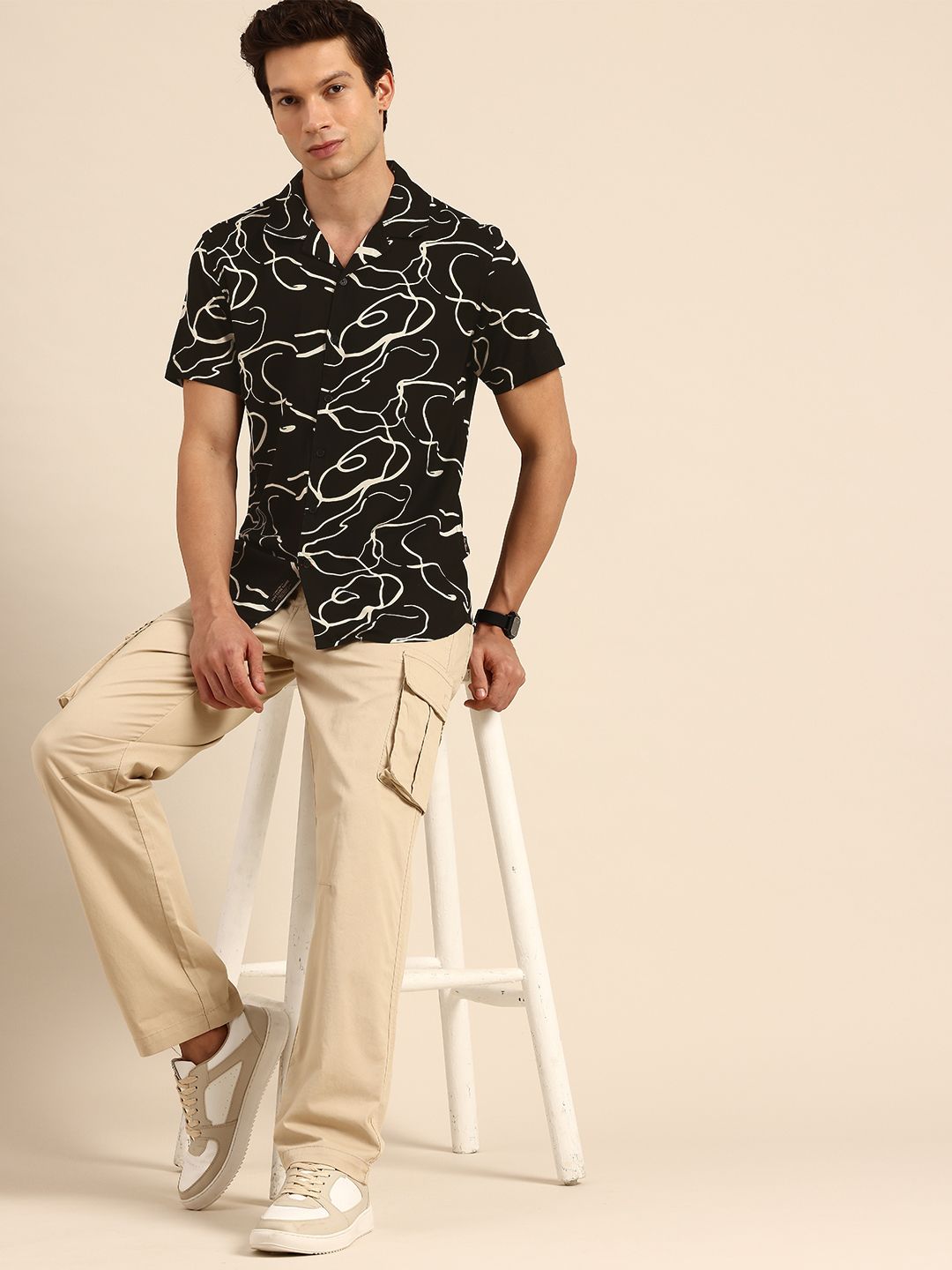 Being Human Abstract Printed Casual Shirt