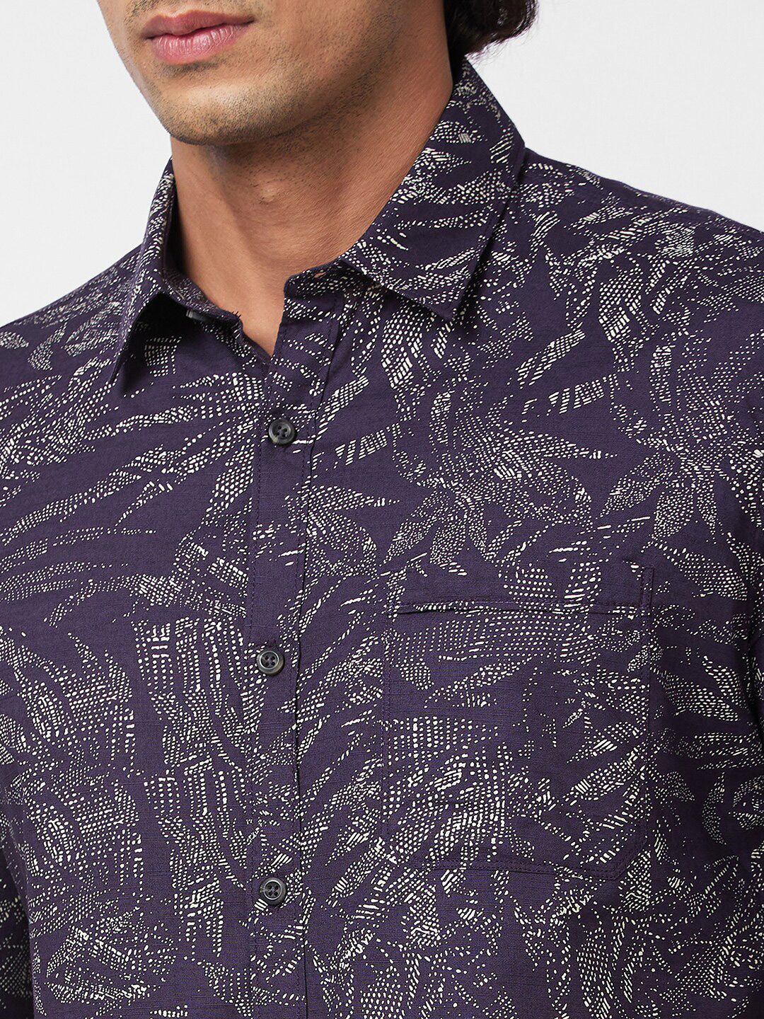 SPYKAR Slim Fit Abstract Printed Casual Shirt