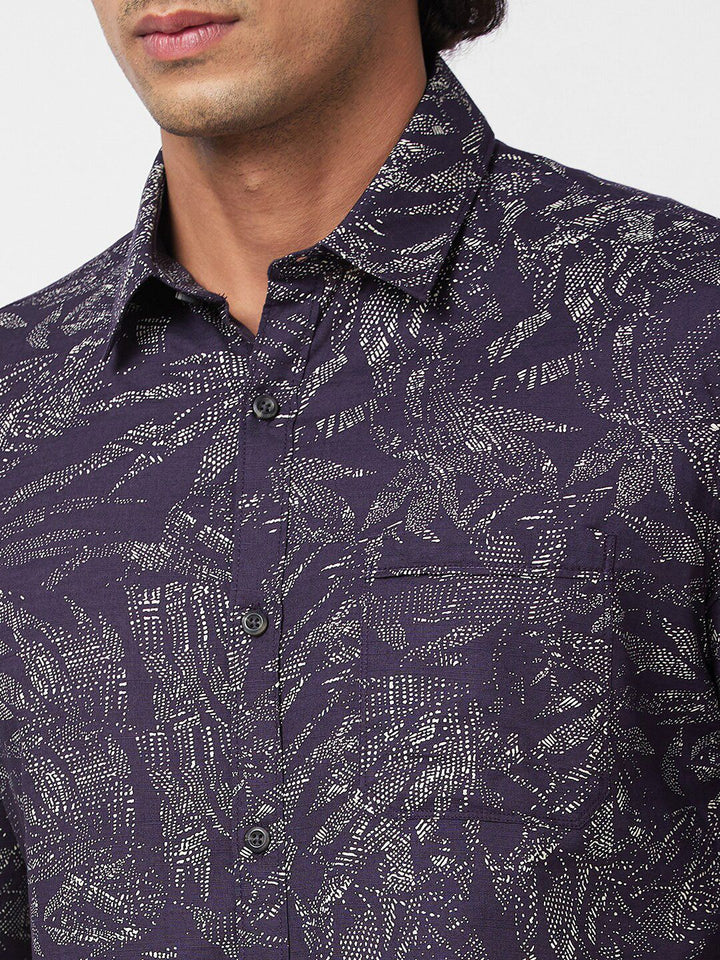 SPYKAR Slim Fit Abstract Printed Casual Shirt
