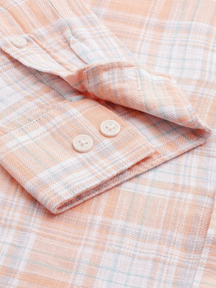 Being Human Slim Fit Checked Pure Cotton Casual Shirt