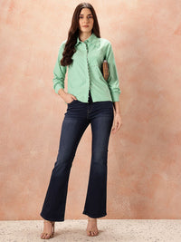 all about you  Studded Striped Pocket Detail Casual Shirt