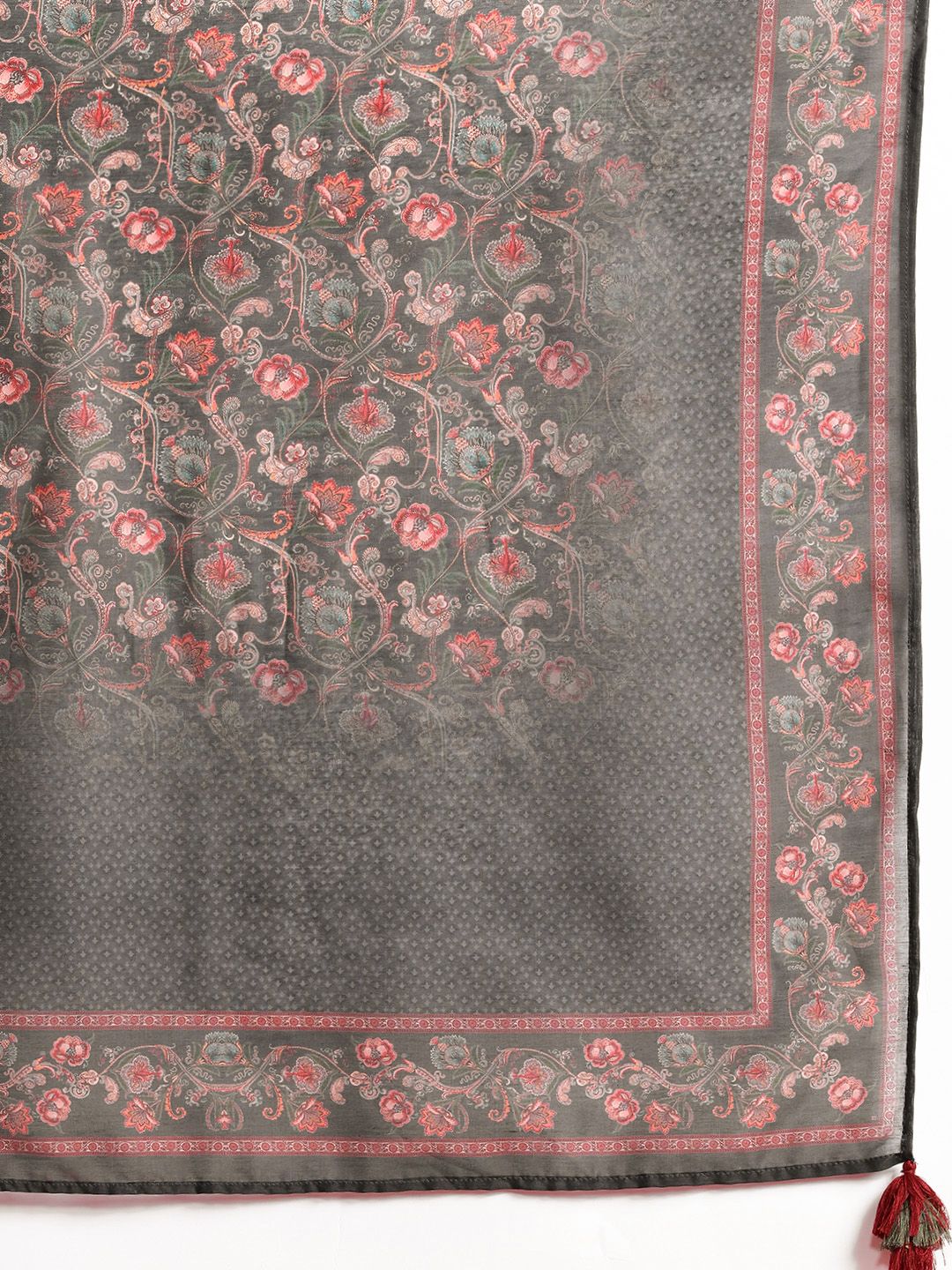 Anouk Floral Printed Kurta Set With Dupatta