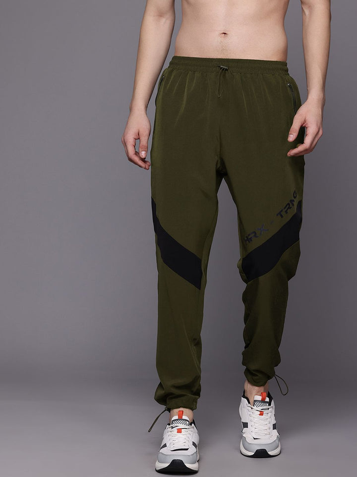 HRX by Hrithik Roshan Men Mid-Rise Rapid-Dry Training Track Pants with Toggle Hem