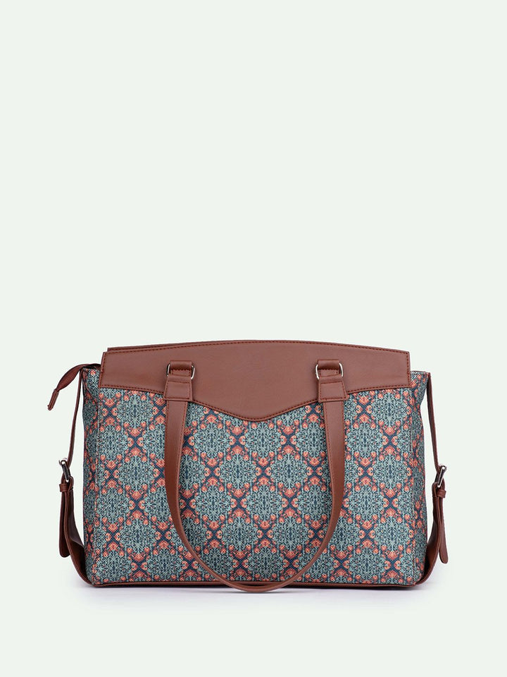 ZOUK Kolkata Nouveau Ethnic Motifs Printed Shopper Handheld Bag