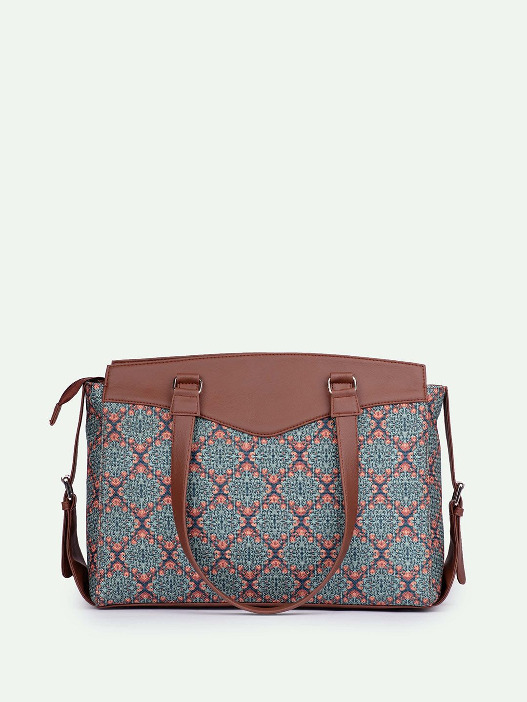 ZOUK Kolkata Nouveau Ethnic Motifs Printed Shopper Handheld Bag
