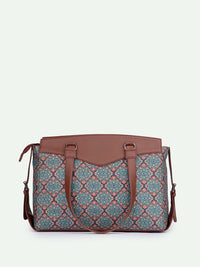 ZOUK Kolkata Nouveau Ethnic Motifs Printed Shopper Handheld Bag