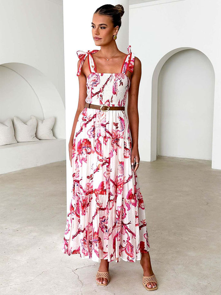 all about you Floral Printed Fit and Flare Maxi Dress