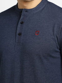 Urbano Fashion Mandarin Collar Cotton T-shirt