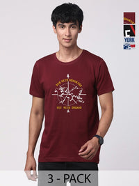 ADRO Lelaki Pek 3 Bercetak T-shirt