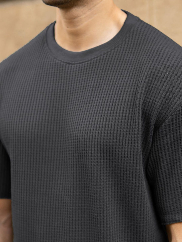 Powerlook Men Self Design Relaxed Fit T-shirt