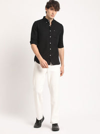 THE BEAR HOUSE Pure Cotton Solid Slim Fit Casual Shirt