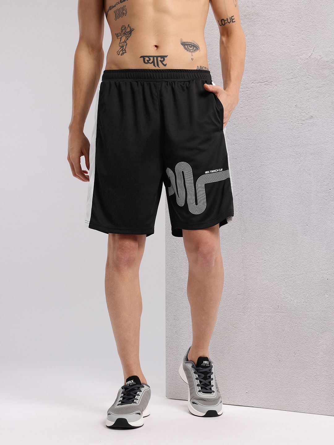 HRX by Hrithik Roshan Men Printed Reflective Rapid Dry Running Shorts