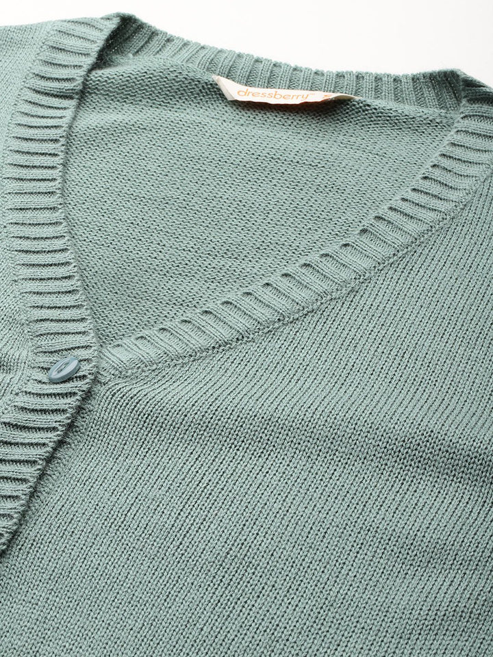 DressBerry Acrylic Knitted Cardigan