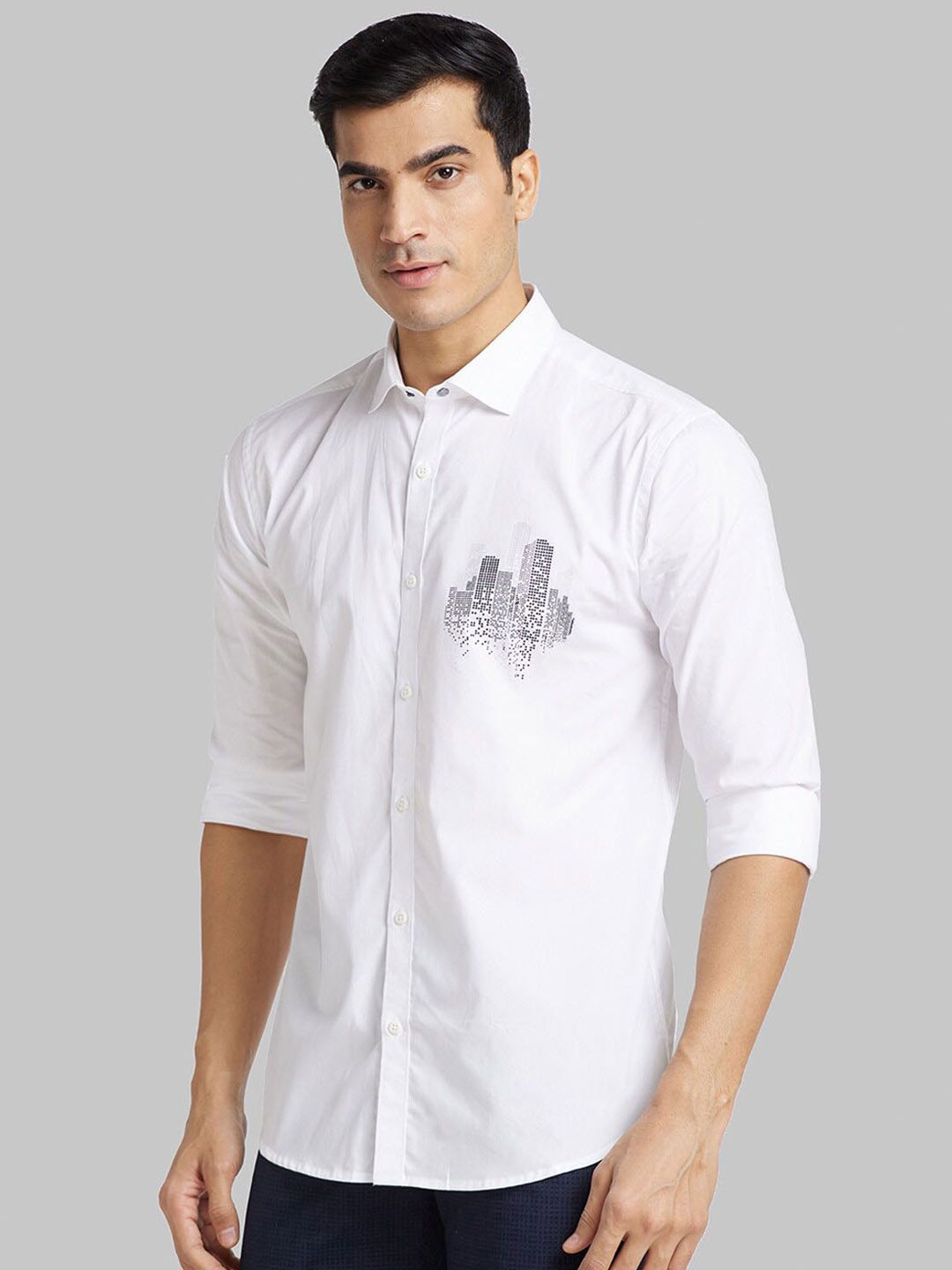 Park Avenue Slim Fit Long Sleeves Cotton Opaque Casual Shirt