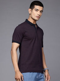 Raymond Slim Modern Fit Printed Polo Collar Pure Cotton T-shirt