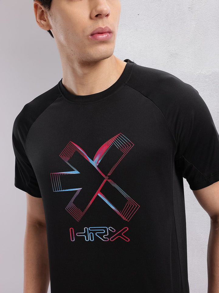 HRX by Hrithik Roshan Men Brand Logo Printed Rapid-Dry Training T-shirt