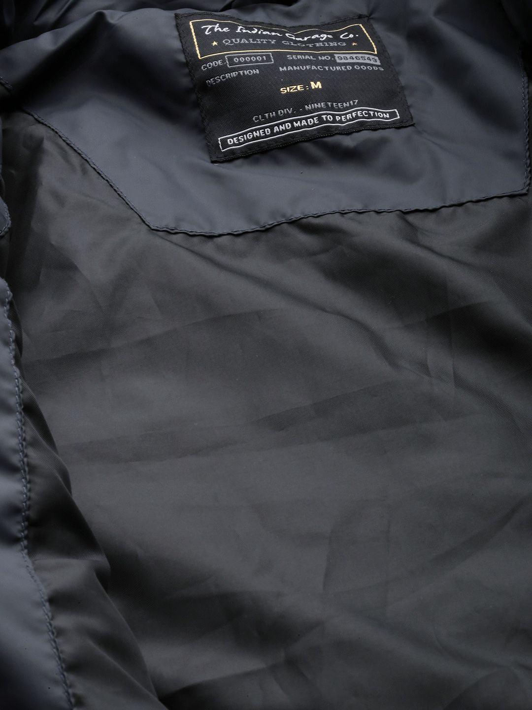 The Indian Garage Co Men Zip-Front Puffer Jacket with Zipper Pockets
