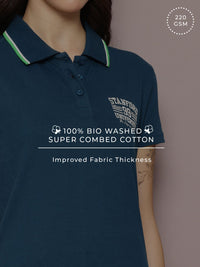 DILLINGER Women's Regular Fit Badge Embroidery Polo Tshirt