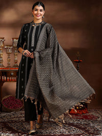 Libas Women Ethnic Motifs Regular Thread Work Kurta with Trousers & With Dupatta