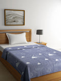 Cortina Grey Geometric AC Room 250 GSM Single Bed Blanket